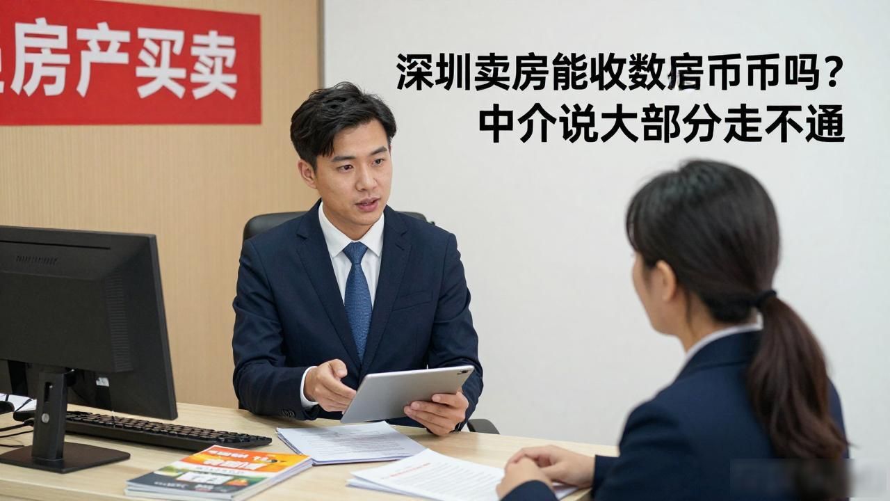 深圳卖房能收数字货币吗，中介说大部分走不通