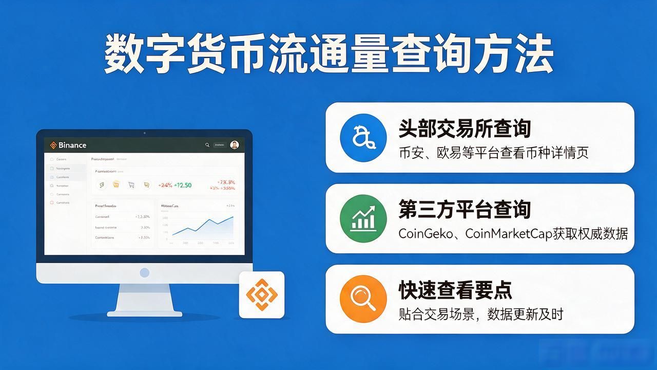 数字货币流通量怎么查？这3个简单方法告诉你！