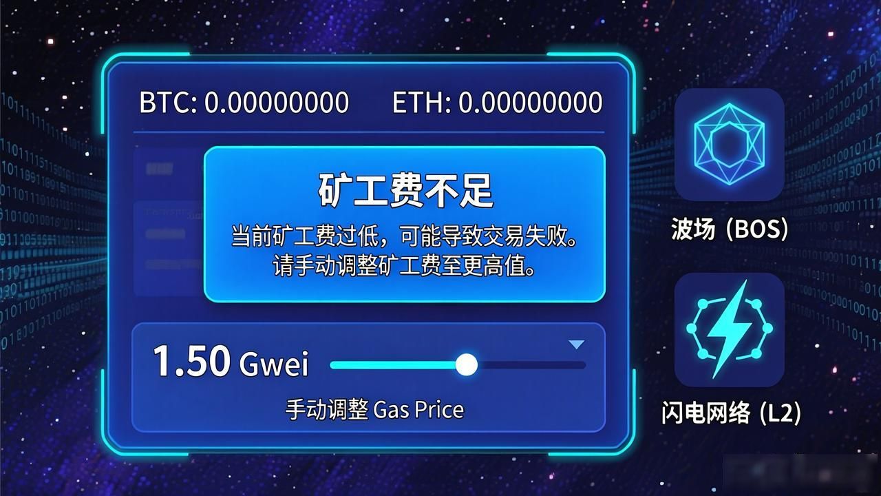 比特派钱包矿工费不足怎么办 转账一直待确认必看