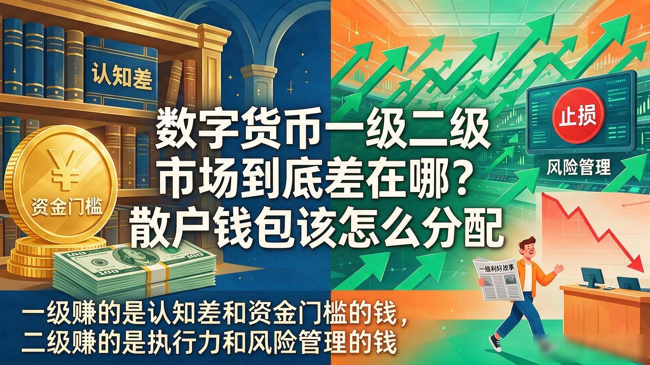 数字货币一级二级市场到底差在哪？散户钱包该怎么分配