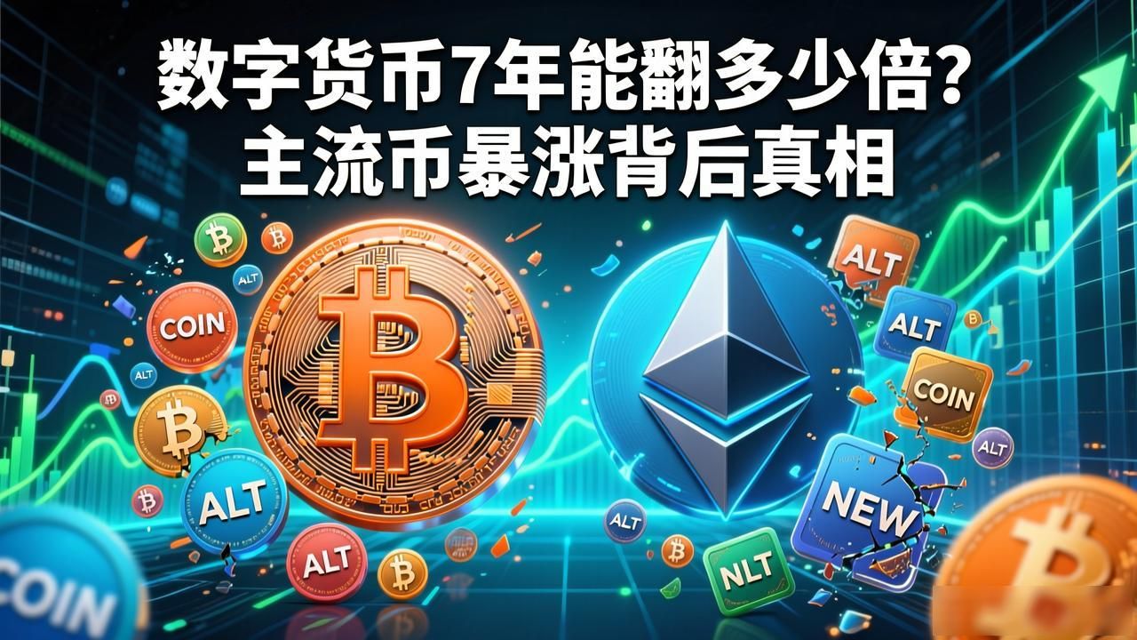 数字货币7年能翻多少倍？主流币暴涨背后真相