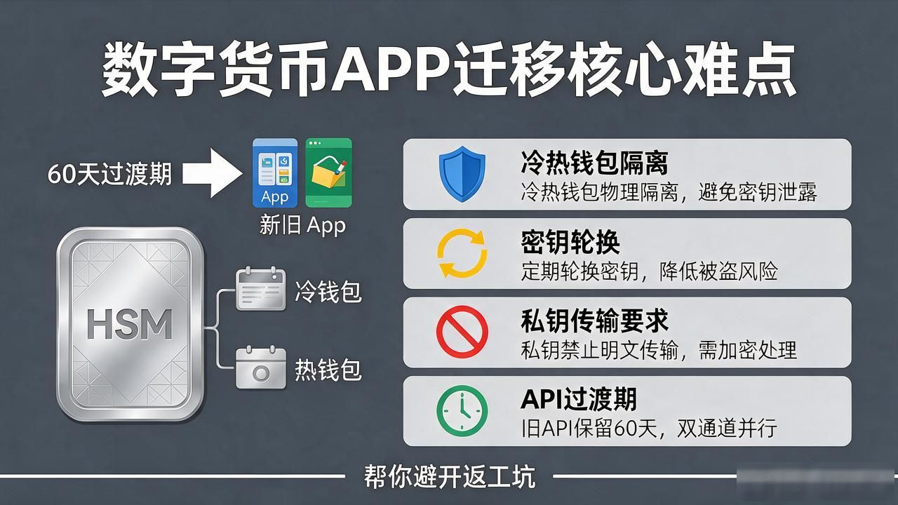 数字货币app迁移到底怎么做？老手拆全流程，帮你避开4个返工坑