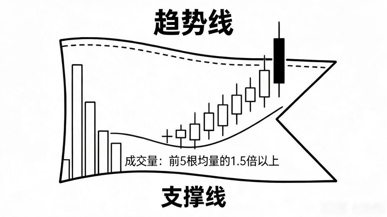 数字货币旗形画法详解：趋势线支撑线怎么画，突破方向怎么判断