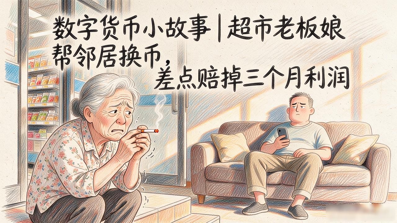 数字货币小故事｜超市老板娘帮邻居换币，差点赔掉三个月利润